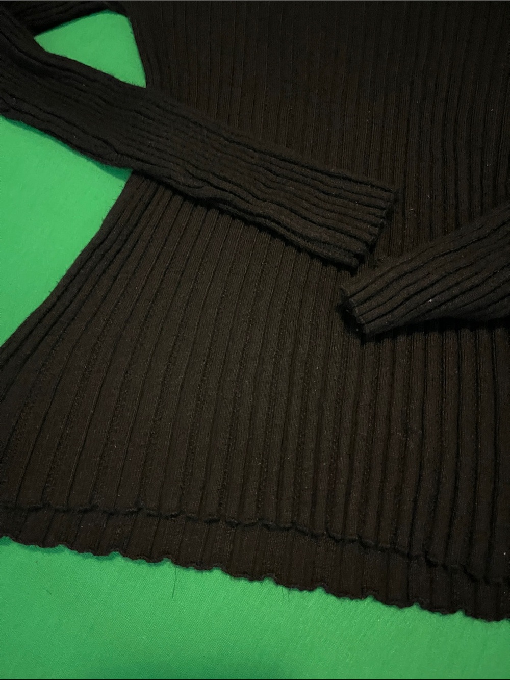 SO Black Ribbed Mock Neck Sweater - Picture 9 of 10